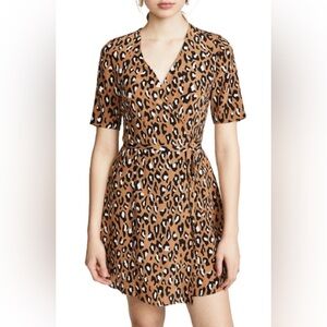 Diane Von Furstenberg Leopard Print Silk Wrap Dress